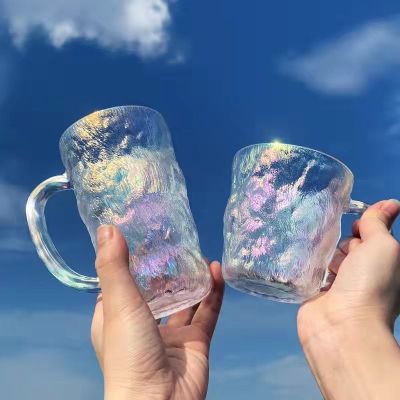 Thick Glass Coffee Cup with Handle Hot and Cold Beverage Mugs Cocktail Whiskey Beer Glass Espresso Water Cups Tazas Drinkware