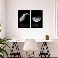 Asteroids Poster - NASA our solar system poster series โปสเตอร์ดาวเคราะห์น้อย - ภาพจากนาซ่า