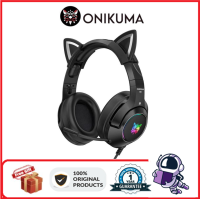 Onikuma K9 หูฟังเล่นเกมสีดําพร้อมไมโครโฟน