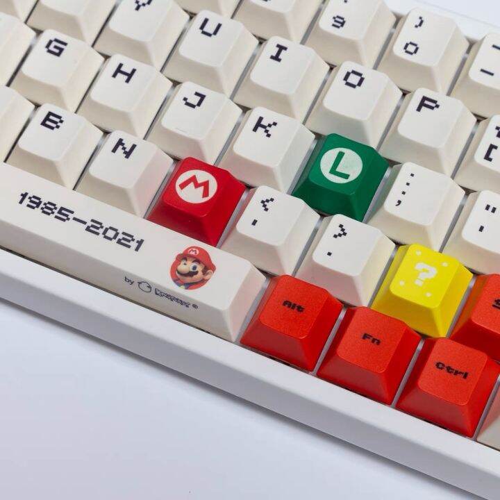 seehon-official-store-mario-keycaps-ปุ่มกดมาริโอ้-122-pbt-ธีมมาริโอ้-diy-คีย์บอร์ดเมคคานิคอล-คีย์บอร์ดไทย