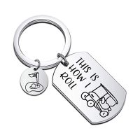 2022 Stainless Steel Key Chain This Is How I Roll Military Brand Pendant Golf Cart Anime Keychain