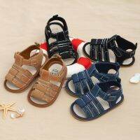 【hot】！ KIDSUN Baby Sandals Boy Newborn Crib Shoes Non-Slip Rubber Soles Toddler