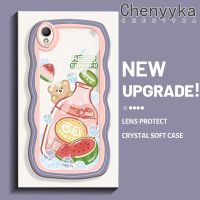 เคส Chenyyyka สำหรับ OPPO A37 A37F NEO 9เคสลายการ์ตูนหมีน่ารักลายแตงโมแฟชั่นลายคลื่นเลนส์กล้องถ่ายรูปเคสโทรศัพท์โปร่งใสเคสนิ่มกันกระแทกเคสใส