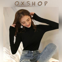 QXshop ✨เสื้อยืดแขนยาวคอเต๋า มีหลากหลายสีให้เลือก? สวมใส่สบายใส่ได้ทุกโอกาส ???