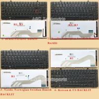 New Korean US / Brazil Portuguese / Norwegian Swedish Danish Keyboard for Dell Alienware M11X R1 M11X R2 M11X R3 BACKLIT Black