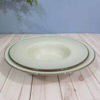 Do old ivory white continental plates wide-brimmed plate ins high level appearance straw pasta dish ceramic saucer dish bowl