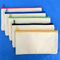【CW】℗☸✽  Blank Canvas Makeup Pouches Storage Organizer Toiletry School Stationery Supplies