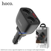 Hoco Z28 ที่ชาร์จในรถ 3.1A Power Ocean In-Car Charger With Digital Display Dual USB