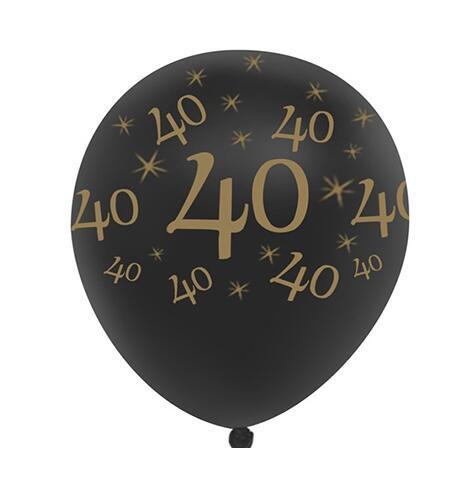 10ชิ้น-ล็อต12-ทองยางสีดำลูกโป่งอัดลม18-25-30-40-50-60ปีปาร์ตี้วันเกิดการตกแต่งลูกโป่งผู้ใหญ่-globos-balony