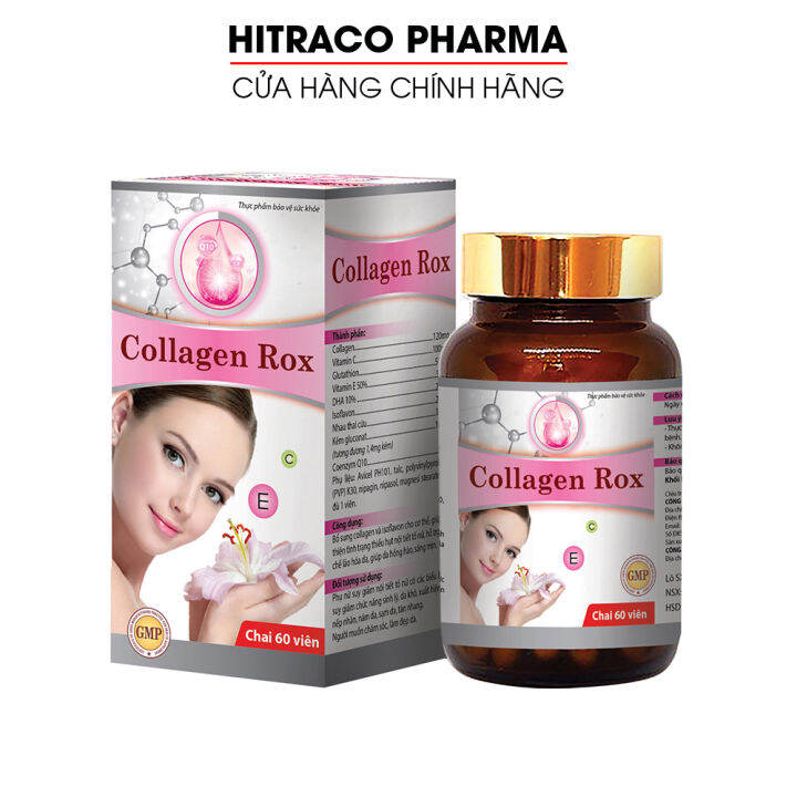 Viên uống đẹp da Collagen Rox bổ sung Vitamin E C chống lão hóa ...