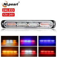 NLpearl ไฟแฟลชสำหรับบาร์รถยนต์ LED 24ดวง,ไฟกะพริบไฟตำรวจไฟกระพริบอัตโนมัติไฟกะพริบสำหรับกระพริบไฟตำรวจไฟกระพริบ