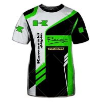 เสื้อยืดแขนสั้น แบบแห้งเร็ว พิมพ์ลายรถจักรยานยนต์ Kawasaki Moto GP Racing Team สําหรับผู้ชาย ATV