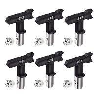 6Pcs Sprayer Tips with Seals, Air-Less Spray Tip Black, Air-Less Paint Sprayer Tips Replacement Parts for Most Spraying