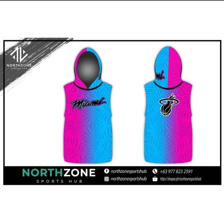 NORTHZONE Hoodie NBA Miami City Edition Sleeveless Jersey Full