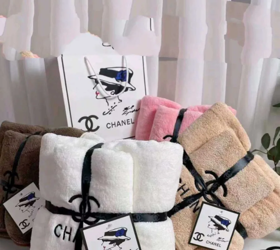 New Bath Towel Set 2in1 with Paper Bag 100% Cotton Perfect for Gift &  Giveaway