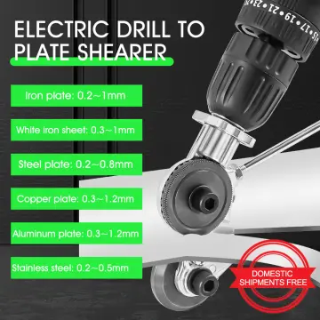 Electric Drill Plate Cutter Metal Sheet Cutter Tool Free Cutting Tool  Nibbler.