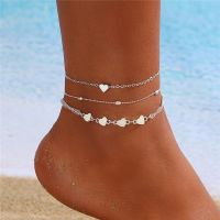 Simple Heart Female Anklets Barefoot Crochet Sandals Foot Jewelry Leg New Anklets On Foot Ankle Bracelets For Women Leg Chain