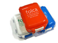 Folca Pill Box  ตลับใส่ยา กล่องใส่ยาทรงสี่เหลี่ยม 8 ช่อง ตลับใส่ของเอนกประสงค์ 3 ชิ้น คละสี