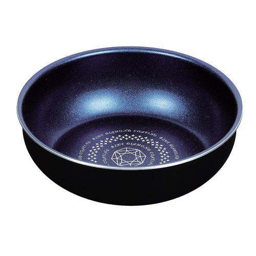 Stir fry pan with handle 20cm IH compatible Deep frying pan Blue