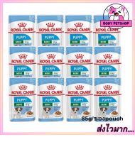 [ยกกล่อง 12 ซอง] Royal Canin Mini Puppy 2-12 months old Dog Food อาหารเปียกลูกสุนัข พันธุ์เล็กและมินิ 85 กรัม