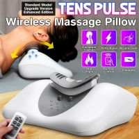 5V DC Wireless Massage Pillow TENS Pulse Hot Compress Massage Cervical Traction 10W Electric Massager with Remote Control