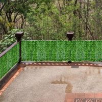 0.5x3m Artificial Ivy Screening Rolls Cut Spliced Disassembled Freely Balcony Decor Green Rattan Fence Guardrail Grid Wall Decor