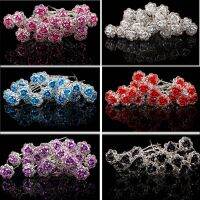 20ชิ้นแพ็คงานแต่งงานเจ้าสาวคริสตัล Rhinestone Rose ดอกไม้คลิปผมเครื่องประดับผม Barrettes Headwear สำหรับผู้หญิง Accessories