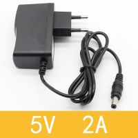 {": 》} อะแดปเตอร์แปลงไฟฟ้ากระแสตรง100V-240V ใหม่5V2A 5V 2A 2000Ma ปลั๊กแหล่งจ่ายไฟ EU DC 5.5มม. X 2.1มม. 1ชิ้น