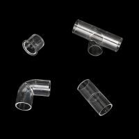 ；【‘； 2Pcs Hi-Quality ID20/25Mm Thicken Transparent Clear Acrylic Pipe Connector Aquarium Fish Tank Plexiglass Tube Elbow Tee Joints