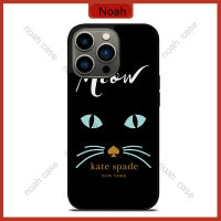 Kate Spade Meow Phone Case for iPhone 14 Pro Max / iPhone 13 Pro Max / iPhone 12 Pro Max / Samsung Galaxy Note 20 / S23 Ultra Anti-fall Protective Case Cover 379