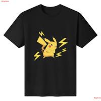 BayLine Pokémon Joint Pikachu Picchu Yellow แฟชั่นและความเท่ เสื้อยืดลายอนิเมะสไตล์