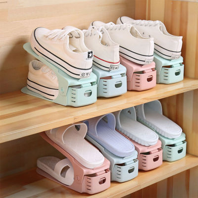 New Double Layer Shoe rack Adjustable Shoe Rack Stand Organizer Footwear Support Space Saving Cabinet Storage Shoe Stand