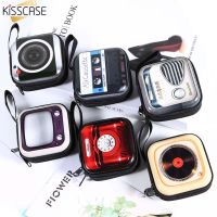 【cw】KISSCASE Portable Earphone Case Bag Mini Zipper Square Hard Storage Case For Headphone Memory Card Coin USB Cable Organizerhot