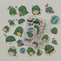 40pcs Kawaii green dinosaur Decorative cartoon animals Stickers Scrapbooking Label Diary Album Stationery Art Journal Planner Stickers Labels