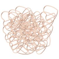 100 Pieces Love Heart Shaped Small Paper Clips Bookmark Clips for Office School Home Metal Paper Clips