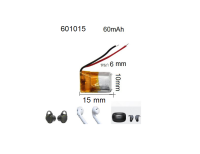 601015 ความจุ60mAh แบบมีวงจรสำหรับหูฟังขนาดเล็ก จำนวน1ก้อน