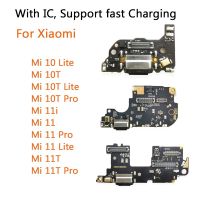 แท่นชาร์จ USB เชื่อมต่อพอร์ต Flex Cable Board สําหรับ Xiaomi Mi 10 11 11i 10T 11T Lite Mi10 Mi11 Pro พร้อม IC Original 100%