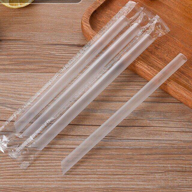 100 Pcs straws plastic Disposable drinking straws Transparent