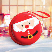 POS【Fast Delivery】เปลี่ยนเหรียญมินิกระเป๋า Xmas Themed Smoothes ซิปสาวกระเป๋าหูฟังสำหรับผู้ชายผู้หญิง