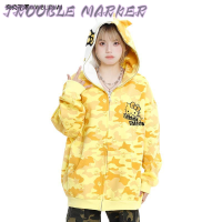 TroubleMaker เสื้อฮู้ด เสื้อแขนยาวอบอุ่น หลวมและสบาย ล้ำสมัย นุ่มนวล น่ารัก ทันสมัย WWY23936PX 39Z230925