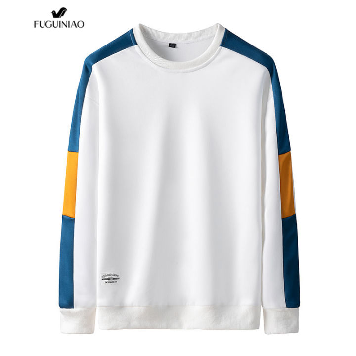fuguiniaoเสื้อสเวตเตอร์สำหรับผู้ชาย-เทรนด์เสื้อทรงหลวมแขนยาวลำลองสำหรับนักเรียนฤดูใบไม้ผลิและฤดูใบไม้ร่วงปี2019