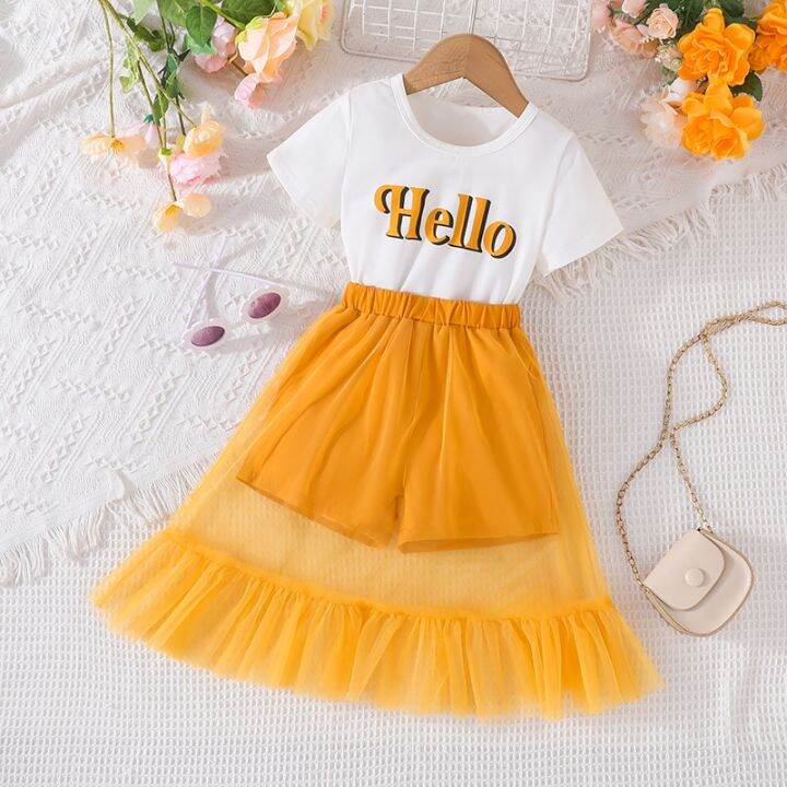 2Pcs Set Baju Budak Perempuan 4-7 Tahun Baby Girl Korean Casual Fashion ...