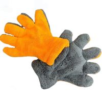 ：》“{： Double-Sided Coral Fleece Five-Finger Car Wash S Instrumentation Drying Plush Thick Towel Polishing Wash Towels Accessories