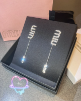 A.L.I.C.E miumiu Pendant earrings with crystals ต่างหูจี้คริสตัล