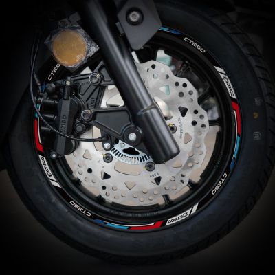 Reflective Motorcycle Accessories Wheel Sticker Hub Decals Rim Stripe Tape For KYMCO XCITING S350 CT300 250
