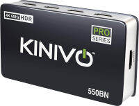 Kinivo 550BN 4K HDMI Switch with IR Wireless Remote (5 Port, 4K 60Hz HDR, HDMI 2.0, High Speed-18Gbps, Auto-Switching) 5-Port 4K Switch