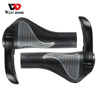 WEST BIKING MTB Bike Grips Anti-Skid Ergonomic Bicycle Grips Bike Bar ends Handlebars Rubber Push On Bicycle Parts Cycling Grips Handlebars