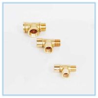 Thread Tee Type Copper Fittings Water Oil Gas Adapter 1/8; 1/4t; 3/8; 1/2; Brass Pipe Fitting Male X Female X Female