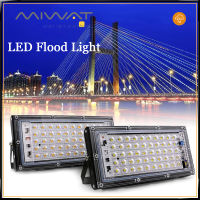 MIWAT ไฟฟลัดไลท์ LED 50W,โคมไฟตกแต่งสวนสปอตไลท์กันน้ำโคมไฟติดผนังสว่างมากสำหรับสวนถนน