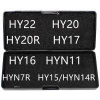 เครื่องมือเดิม Lishi 2 In 1อุปกรณ์ช่างกุญแจ HYN11 HYN7R HY15/HYN14R HY22 HY20 HY20R HY17 HY16ถอดรหัสอัตโนมัติและเลือกเครื่องมือได้มาก